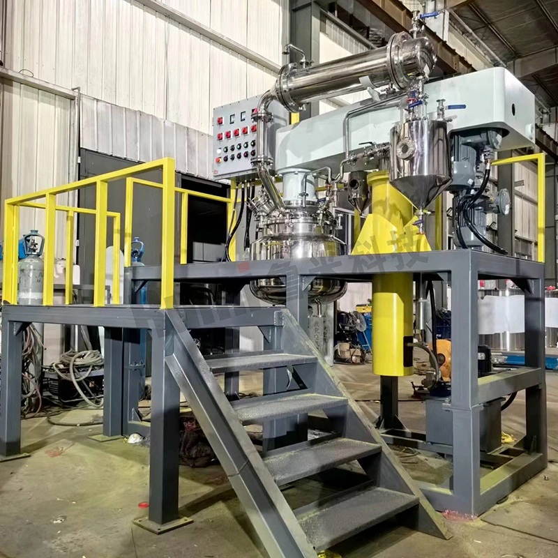 Vacuum Hydraulic Lifting Double Shaft Dispersing Mixer